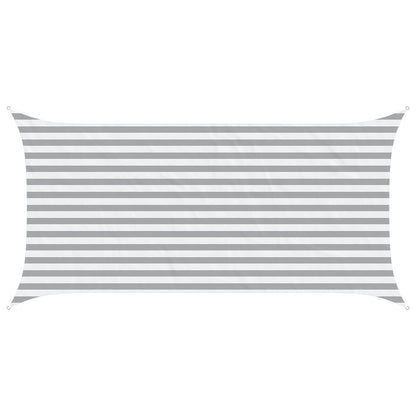 vidaXL Sun Shade Sail Light Grey and White 4 x 2 m