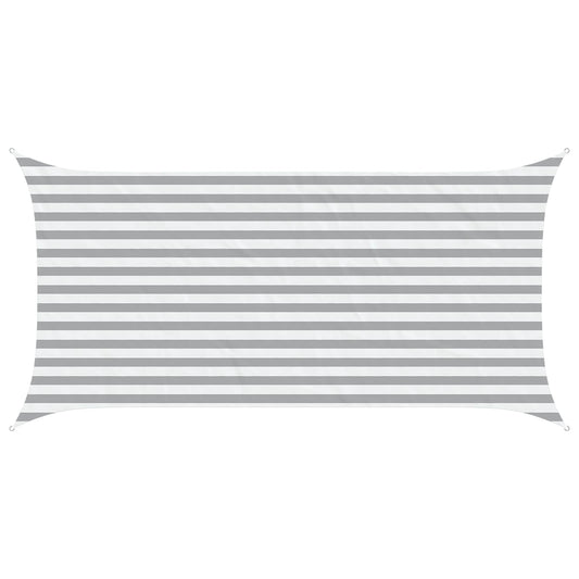 vidaXL Sun Shade Sail Light Grey and White 4 x 2 m