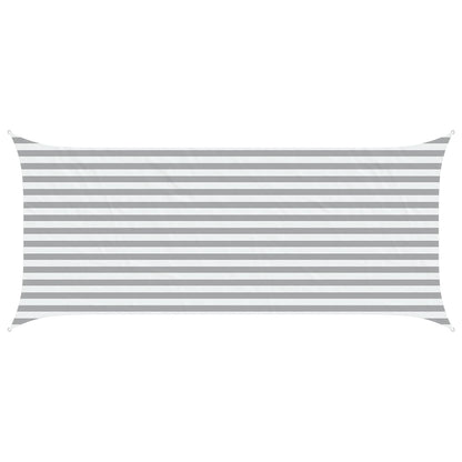 vidaXL Sun Shade Sail Light Grey and White 4,5 x 2 m