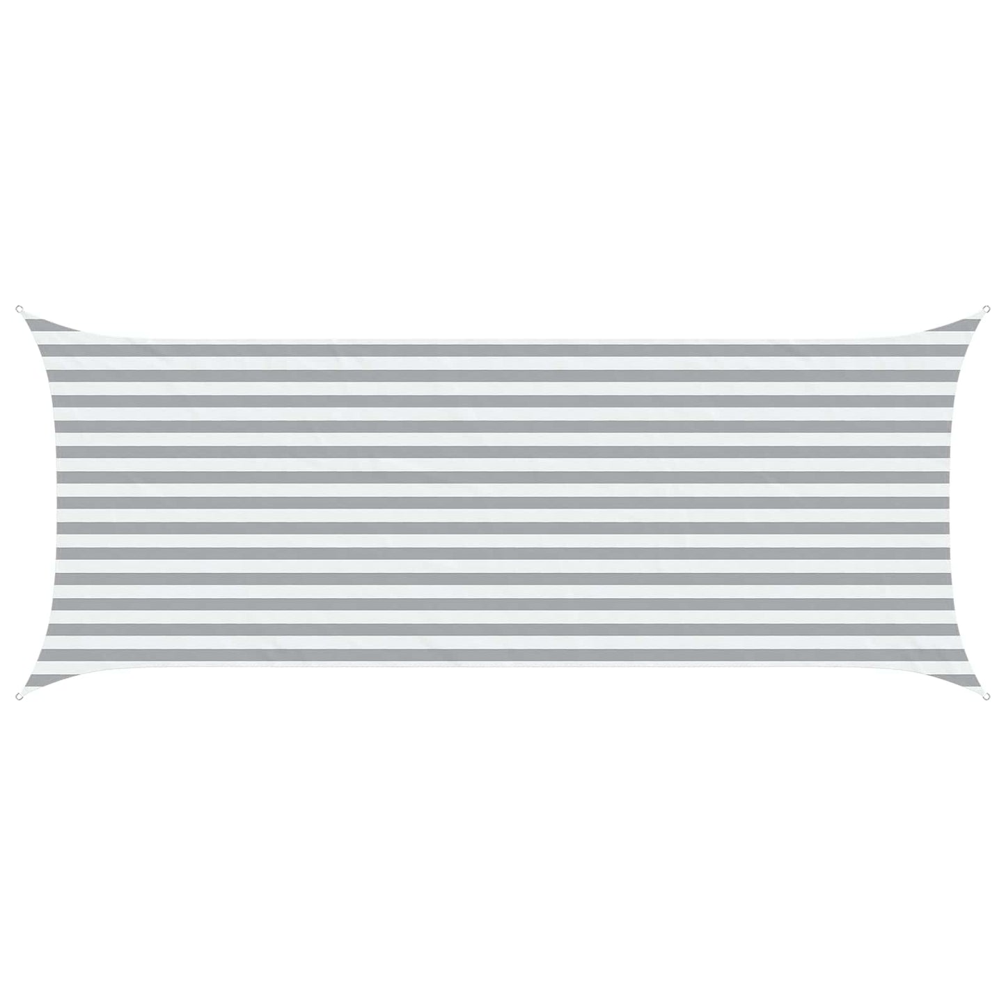 vidaXL Sun Shade Sail Light Grey and White 5 x 2 m