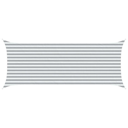vidaXL Sun Shade Sail Light Grey and White 5 x 2 m