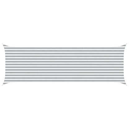 vidaXL Sun Shade Sail Light Grey and White 6 x 2 m