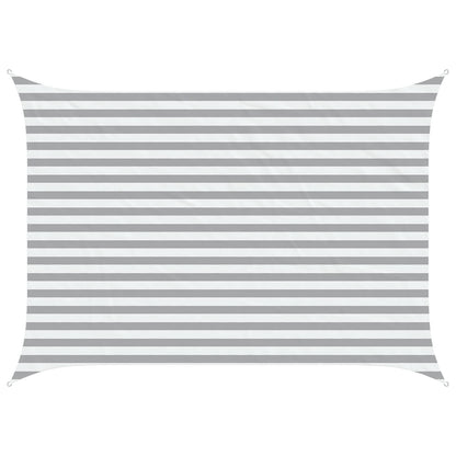 vidaXL Sun Shade Sail Light Grey and White 3,5 x 2,5 m