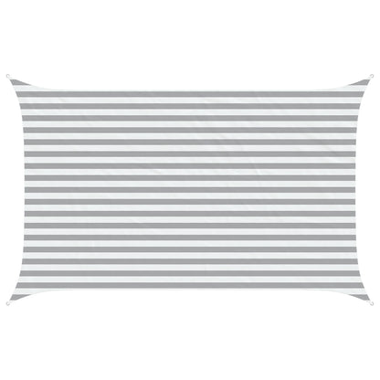 vidaXL Sun Shade Sail Light Grey and White 4 x 2.5 m