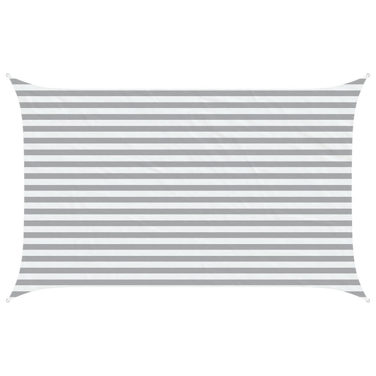 vidaXL Sun Shade Sail Light Grey and White 4 x 2.5 m