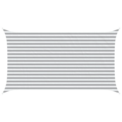vidaXL Sun Shade Sail Light Grey and White 4,5 x 2,5 m