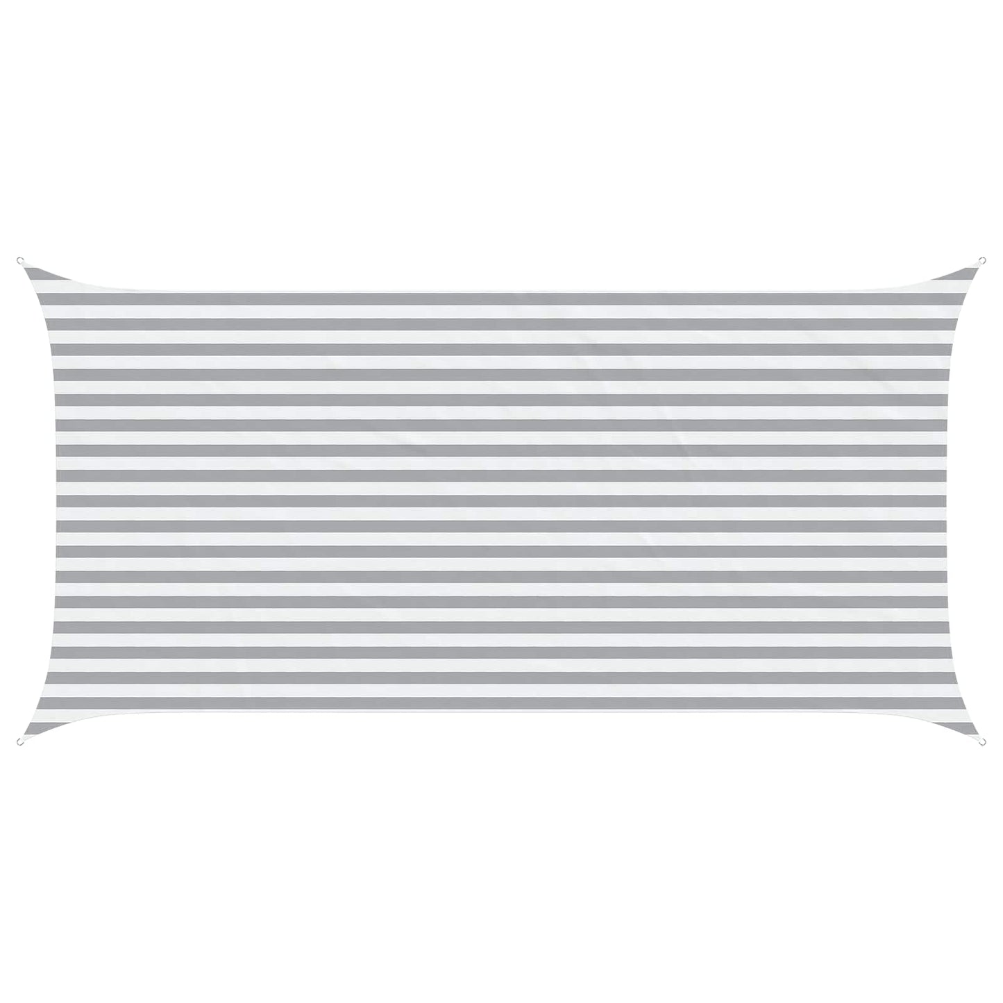 vidaXL Sun Shade Sail Light Grey and White 5 x 2,5 m