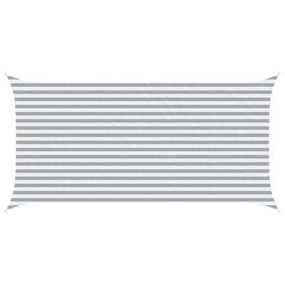 vidaXL Sun Shade Sail Light Grey and White 5 x 2,5 m