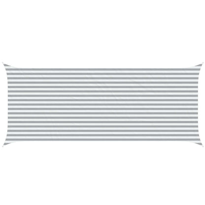 vidaXL Sun Shade Sail Light Grey and White 6 x 2.5 m