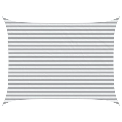 vidaXL Sun Shade Sail Light Grey and White 4 x 3 m