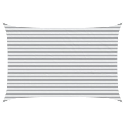 vidaXL Sun Shade Sail Light Grey and White 4.5 x 3 m