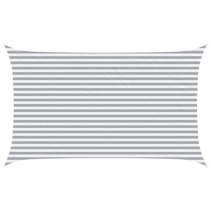 vidaXL Sun Shade Sail Light Grey and White 5 x 3 m