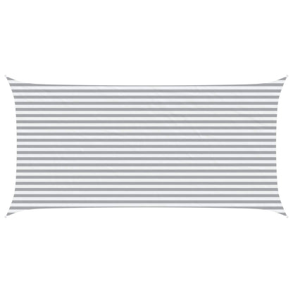 vidaXL Sun Shade Sail Light Grey and White 6 x 3 m