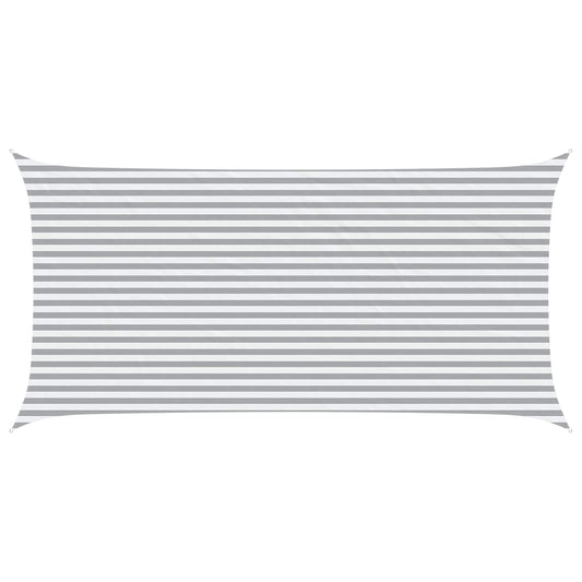 vidaXL Sun Shade Sail Light Grey and White 6 x 3 m