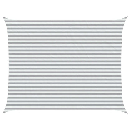 vidaXL Sun Shade Sail Light Grey and White 4,5 x 3,5 m