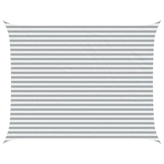 vidaXL Sun Shade Sail Light Grey and White 4,5 x 3,5 m