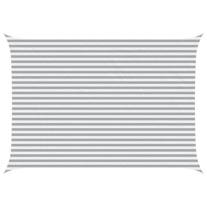 vidaXL Sun Shade Sail Light Grey and White 5 x 3.5 m