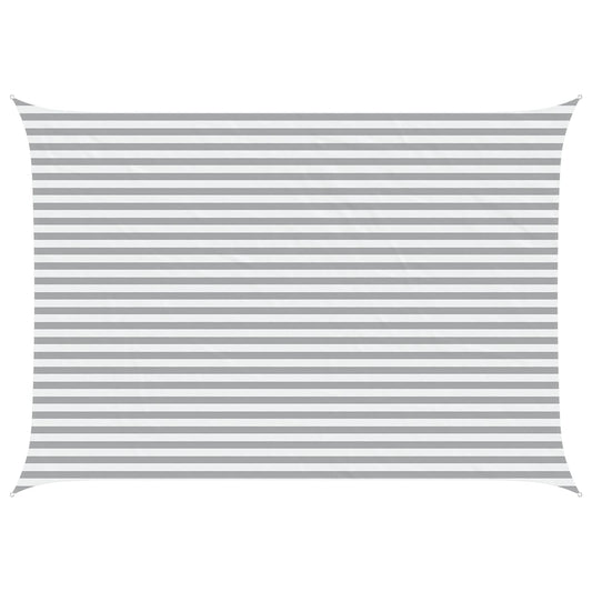 vidaXL Sun Shade Sail Light Grey and White 5 x 3.5 m