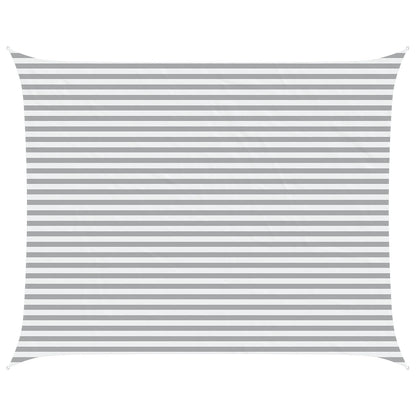 vidaXL Sun Shade Sail Light Grey and White 5 x 4 m