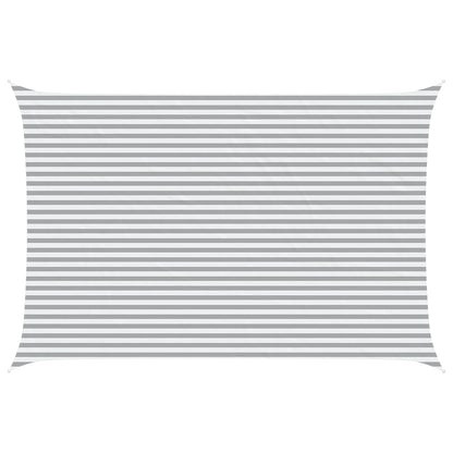 vidaXL Sun Shade Sail Light Grey and White 6 x 4 m