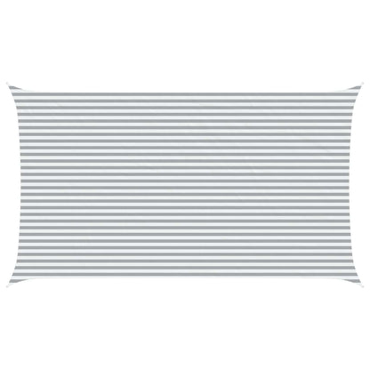 vidaXL Sun Shade Sail Light Grey and White 7 x 4 m