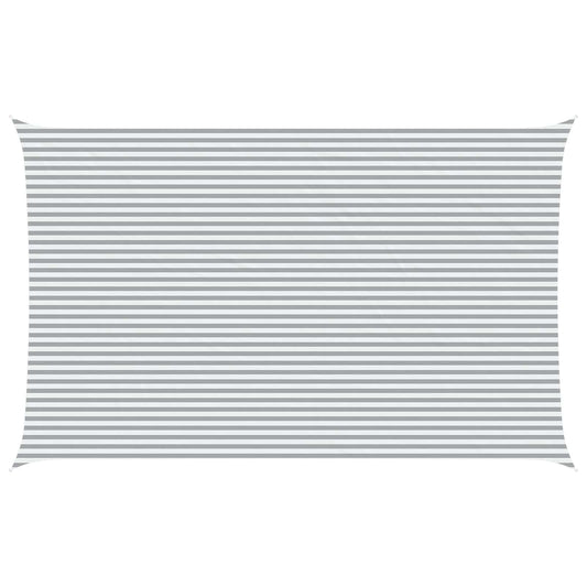 vidaXL Sun Shade Sail Light Grey and White 8 x 5 m