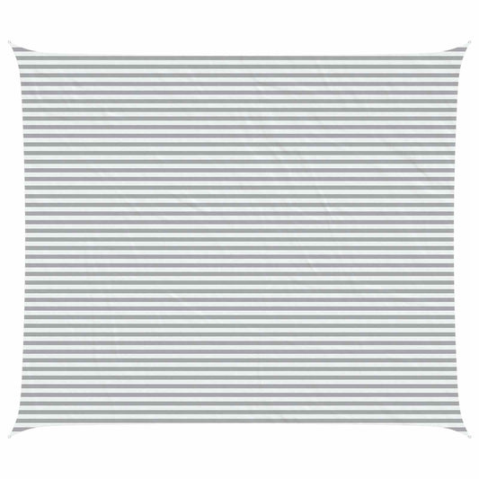 vidaXL Sun Shade Sail Light Grey and White 7 x 6 m