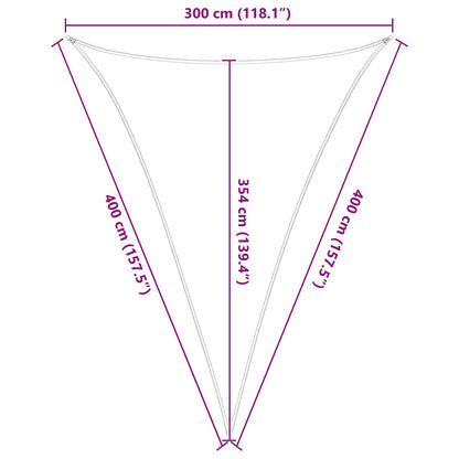 vidaXL Sun Shade Sail Orange and Brown 3 x 4 x 4 m
