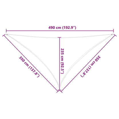 vidaXL Sun Shade Sail Orange and Brown 3.5 x 3.5 x 4.9 m