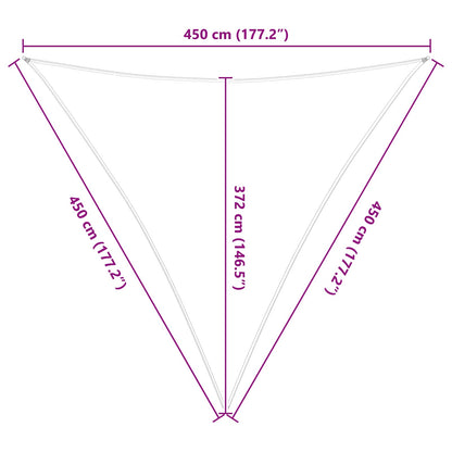 vidaXL Sun Shade Sail Orange and Brown 4.5 x 4.5 x 4.5 m