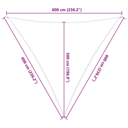 vidaXL Sun Shade Sail Orange and Brown 6 x 6 x 6 m