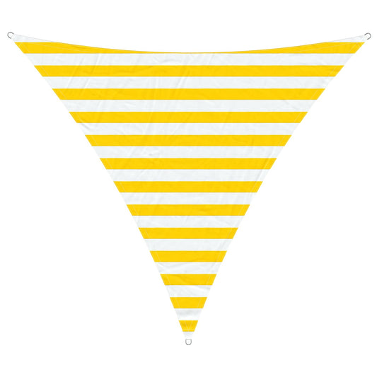 vidaXL Sun Shade Sail Yellow and White 2 x 2 x 2 m