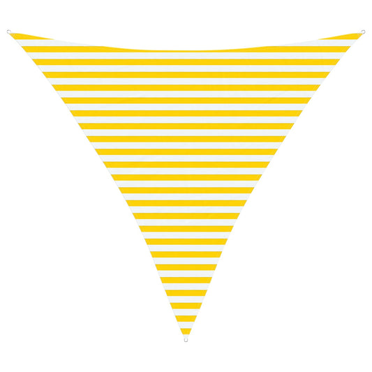 vidaXL Sun Shade Sail Yellow and White 3.6 x 3.6 x 3.6 m