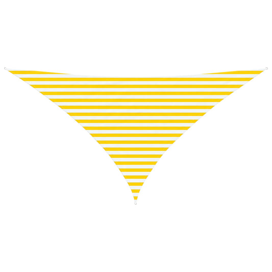 vidaXL Sun Shade Sail Yellow and White 3.5 x 3.5 x 4.9 m
