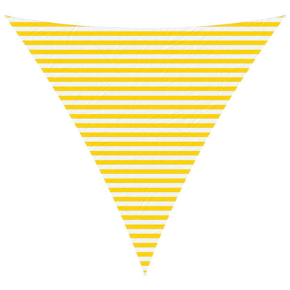 vidaXL Sun Shade Sail Yellow and White 4 x 4 x 4 m