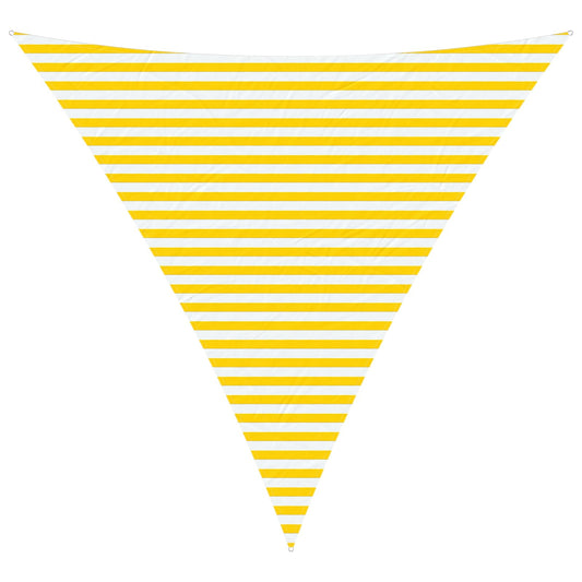 vidaXL Sun Shade Sail Yellow and White 4 x 4 x 4 m