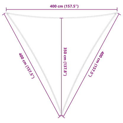 vidaXL Sun Shade Sail Yellow and White 4 x 4 x 4 m
