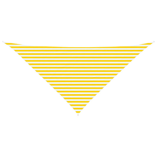 vidaXL Sun Shade Sail Yellow and White 4 x 4 x 5.8 m