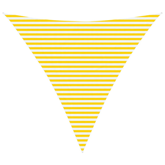 vidaXL Sun Shade Sail Yellow and White 4.5 x 4.5 x 4.5 m