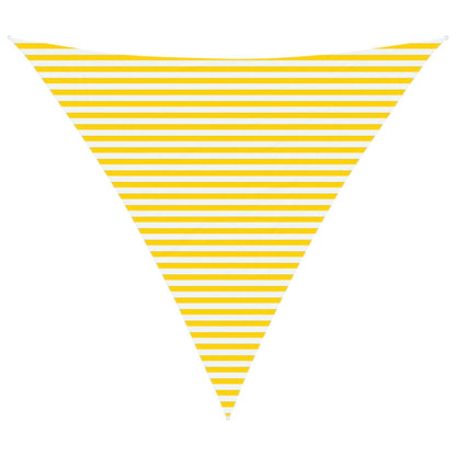vidaXL Sun Shade Sail Yellow and White 5 x 5 x 5 m