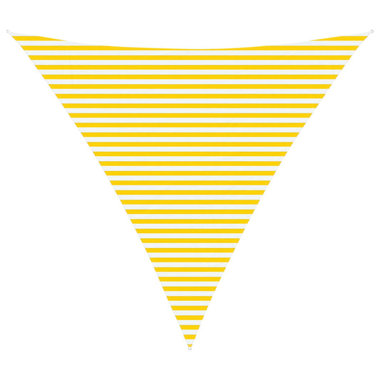 vidaXL Sun Shade Sail Yellow and White 5 x 5 x 5 m