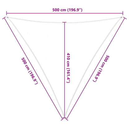 vidaXL Sun Shade Sail Yellow and White 5 x 5 x 5 m