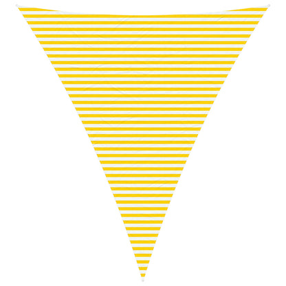 vidaXL Sun Shade Sail Yellow and White 5 x 6 x 6 m