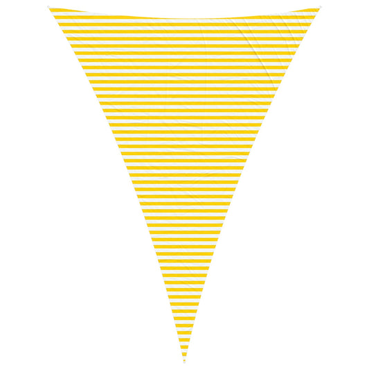 vidaXL Sun Shade Sail Yellow and White 5 x 7 x 7 m
