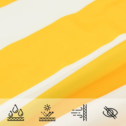 vidaXL Sun Shade Sail Yellow and White 4 x 5 x 6.4 m