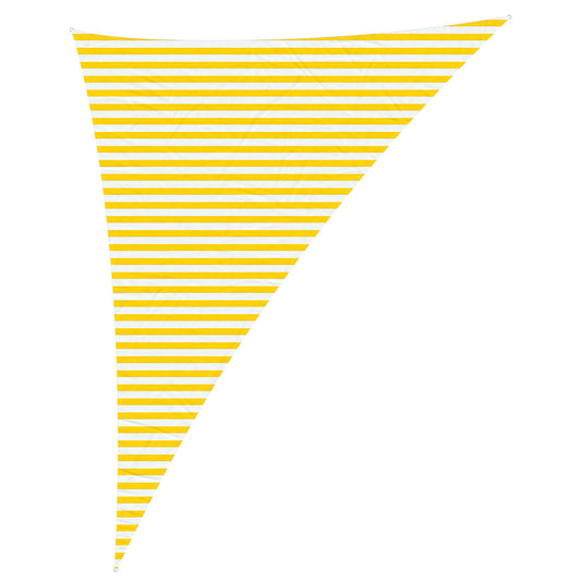 vidaXL Sun Shade Sail Yellow and White 4 x 5 x 6.4 m