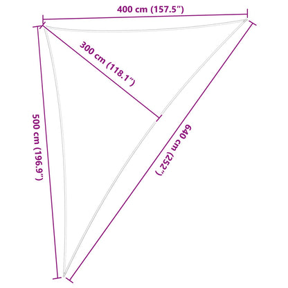 vidaXL Sun Shade Sail Yellow and White 4 x 5 x 6.4 m