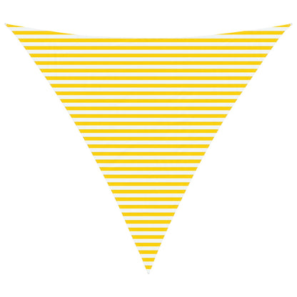 vidaXL Sun Shade Sail Yellow and White 6 x 6 x 6 m
