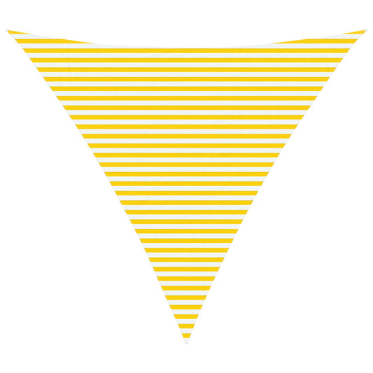 vidaXL Sun Shade Sail Yellow and White 6 x 6 x 6 m