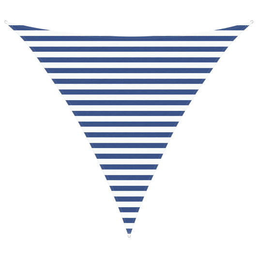 vidaXL Sun Shade Sail Blue and White 3 x 3 x 3 m 100% Polyester Oxford